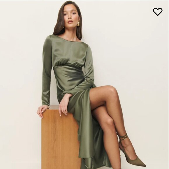 Reformation Naila Satin Dress